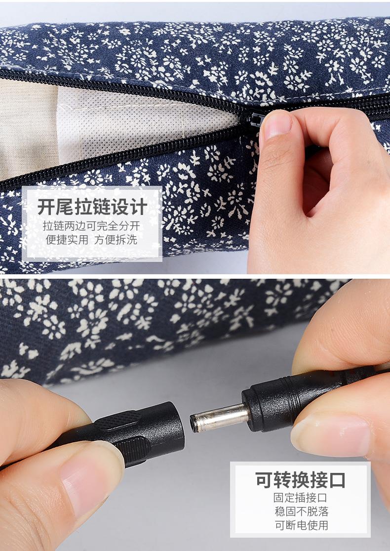 艾草枕頭廠(chǎng)家批發(fā) 新款家用草本艾灸頸椎枕艾草枕 可電加熱艾灸枕